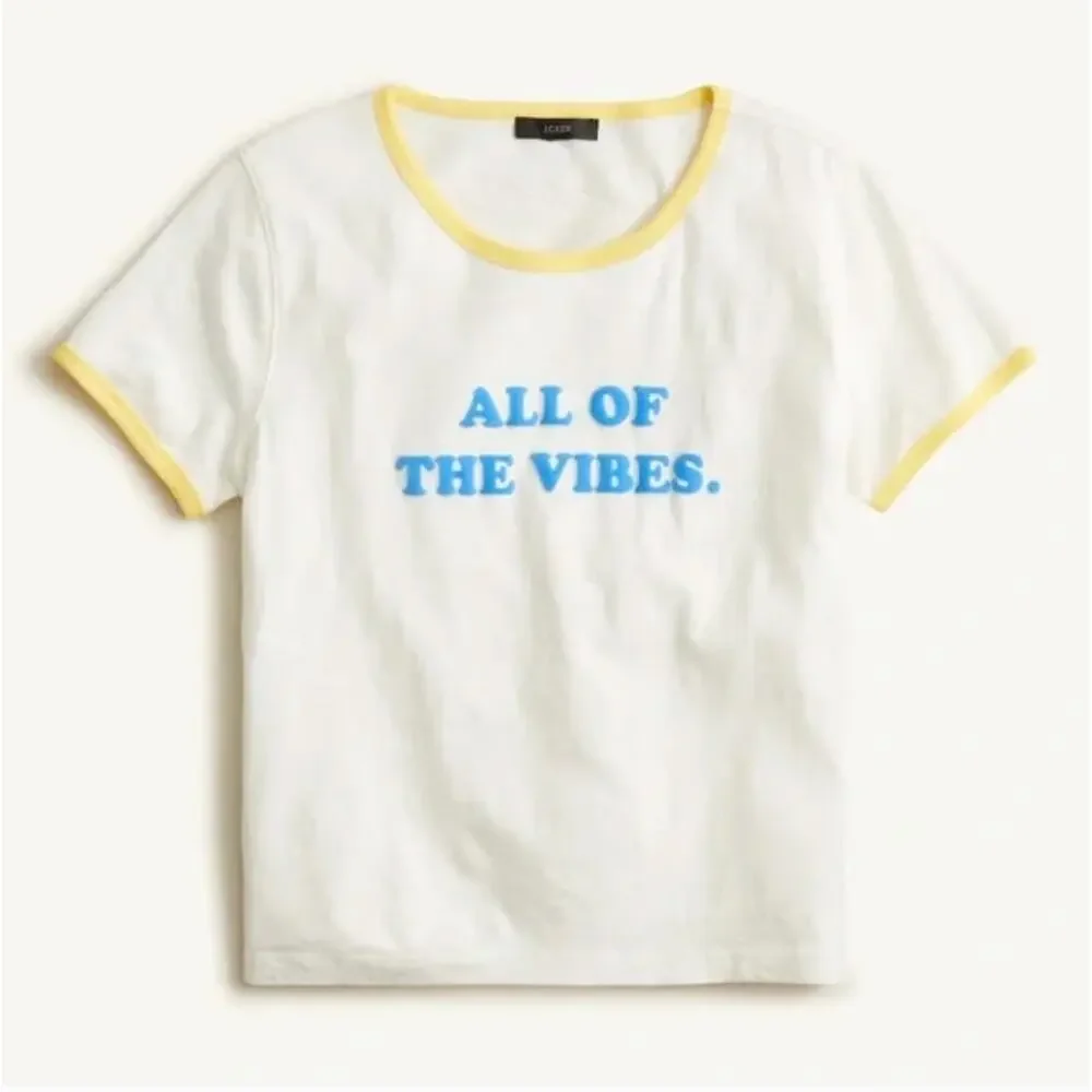 2/$15 J. Crew All Of The Vibes Retro Cotton Tee Shirt BH433 Size M